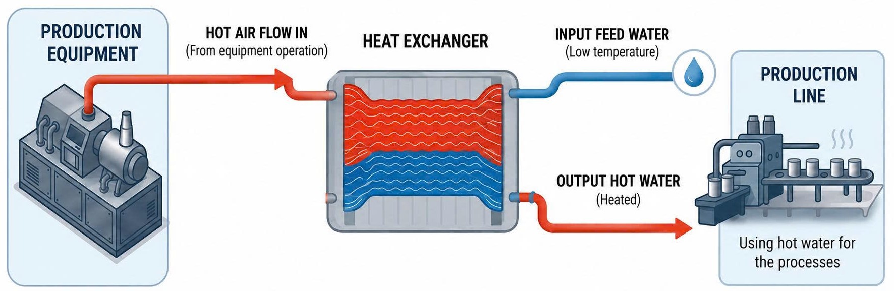 Exhaust heat using system