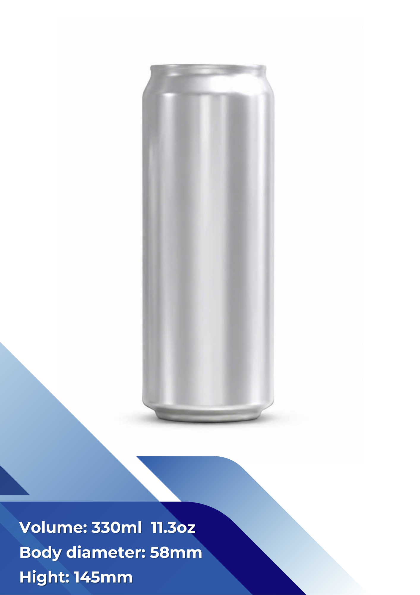Vỏ lon 330ml 11.3oz sleek